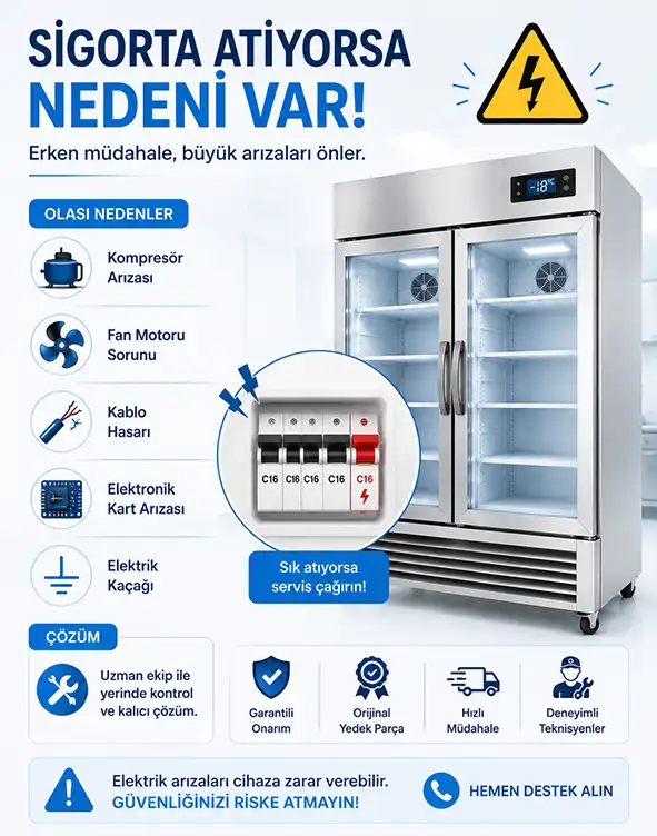 Endüstriyel Buzdolabı Çalışırken Sigorta Atıyor