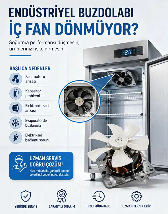 Endüstriyel Buzdolabı İç Fanı Dönmüyor