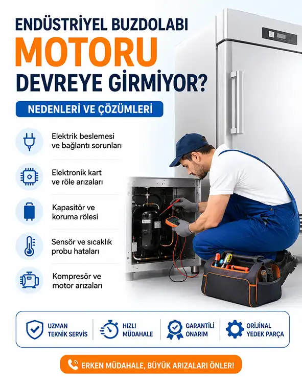 Endüstriyel Buzdolabı Motoru Devreye Girmiyor