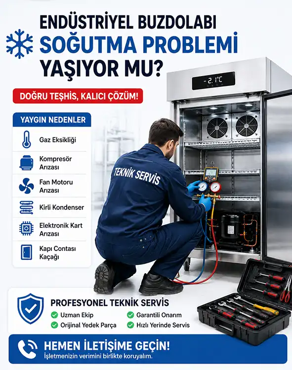 Endüstriyel Buzdolabı Soğutma Problemi Yaşıyor